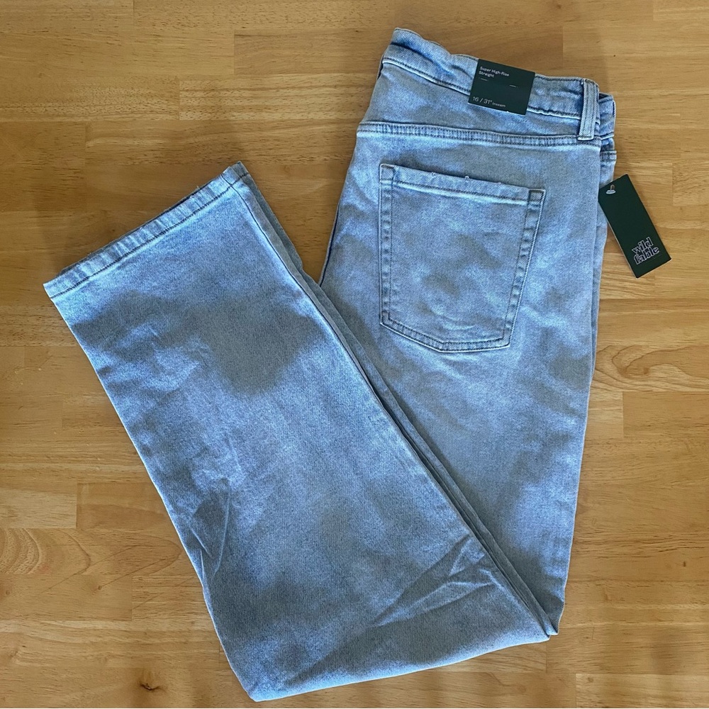 NWT Wild Fable Super High Rise Straight Leg Button Fly Size 16